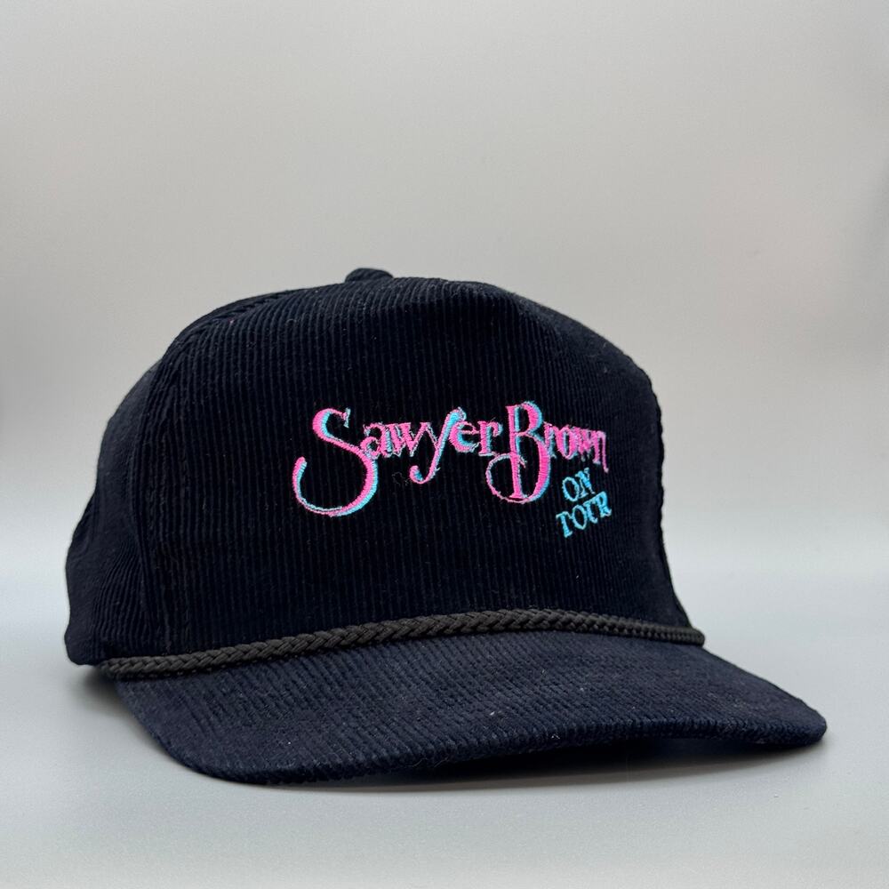 Vintage '80s Sawyer Brown on Tour Youngan Corduroy Snapback Hat